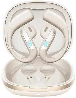 Open Ear Bluetooth 5.3 Earbuds, Wireless Headphones Sport Over Earphones Built-in Mic with Ear Hooks, 58H Playtime Ear Buds Fast Charging, IPX7 Waterproof for Running/Workout-Off White Open Ear Bluetooth 5.3 Earbuds, Wireless Headphones Sport Over Earphones Built-in Mic with Ear Hooks, 58H Playtime Ear Buds Fast Charging, IPX7 Waterproof for Running/Workout-Off White