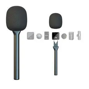 Mic Handle for DJI RODE Microphone Handheld Stand for Wireless GO, Interview Microphone Rig for All Lavalier Mic, Wireless MiniMic Adapter for Vlogging/Interview/Podcast/Reports/Content Creation Mic Handle for DJI RODE Microphone Handheld Stand for Wireless GO, Interview Microphone Rig for All Lavalier Mic, Wireless MiniMic Adapter for Vlogging/Interview/Podcast/Reports/Content Creation