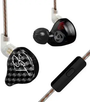 KZ-ZST Wired Earbuds Hybrid Banlance Armature with Dynamic in-Ear Earphone | 1BA+1DD HiFi Headset IEM Headphones Gaming Earbuds-Black With Microphone KZ-ZST Wired Earbuds Hybrid Banlance Armature with Dynamic in-Ear Earphone | 1BA+1DD HiFi Headset IEM Headphones Gaming Earbuds-Black With Microphone