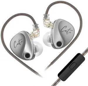 KZ Castor in Ear Monitor Wired Earbuds HiFi Bass Enhanced Headphones Silver | 2 Dual-Dynamic Driver Sound Tuning Noise Isolating IEM with Mic KZ Castor in Ear Monitor Wired Earbuds HiFi Bass Enhanced Headphones Silver | 2 Dual-Dynamic Driver Sound Tuning Noise Isolating IEM with Mic