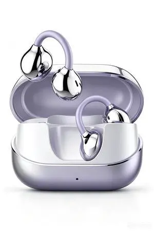 Clip-on Earbuds,Open Ear Earbuds Wireless Bluetooth 6.0, Lightweight Open Ear Headphones with C-Shaped Bridge,Slim Hook,50H Battery,Waterproof,for Glasses Wearers &Sports & Travel (Purple) Clip-on Earbuds,Open Ear Earbuds Wireless Bluetooth 6.0, Lightweight Open Ear Headphones with C-Shaped Bridge,Slim Hook,50H Battery,Waterproof,for Glasses Wearers &Sports & Travel (Purple)