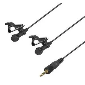 DK3A2 | 2-Person Premium Dual Stereo Omnidirectional Lavalier with Locking 3.5mm TRS for Portable Recorders, Mixers, Cameras and Wireless Transmitters DK3A2 | 2-Person Premium Dual Stereo Omnidirectional Lavalier with Locking 3.5mm TRS for Portable Recorders, Mixers, Cameras and Wireless Transmitters