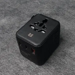 Universal Travel Power Adapter, International Electrical Outlet Converter, Black Universal Travel Power Adapter, International Electrical Outlet Converter, Black