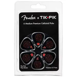 Fender x Celluloid Guitar Picks 6-Pack - Medium 0.71mm Fender x Celluloid Guitar Picks 6-Pack - Medium 0.71mm