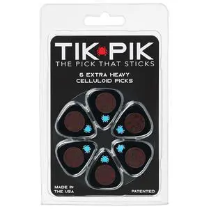 Celluloid Guitar Picks 6-Pack - Extra Heavy 1.22mm Celluloid Guitar Picks 6-Pack - Extra Heavy 1.22mm