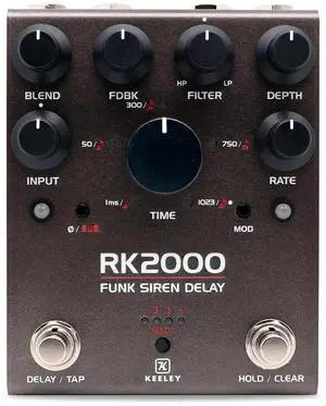 RK2000 Funk Siren Ambient Loop Delay Pedal Black - Trey Anastasio DM2000 Stereo, MIDI, Hold, Mod, and Presets RK2000 Funk Siren Ambient Loop Delay Pedal Black - Trey Anastasio DM2000 Stereo, MIDI, Hold, Mod, and Presets
