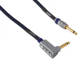 Vox VBC13 Class A Bass Guitar Cable - 13ft, 1/4" Straight/Angled TS, Blue Vox VBC13 Class A Bass Guitar Cable - 13ft, 1/4" Straight/Angled TS, Blue