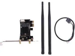 Wireless Card to pciE-1X to -Ekey PCIE Laptop Pc WIFI WLAN Card Adapter Dual Antenna Adapter Board Wireless Card to pciE-1X to -Ekey PCIE Laptop Pc WIFI WLAN Card Adapter Dual Antenna Adapter Board