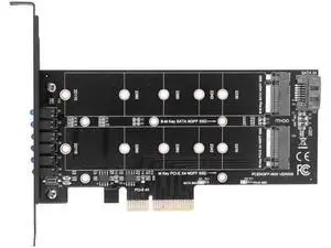 NVMe SSD NGFF TO PCIE3.0 X4 4X adapter M Key B KEY Dual interface card M2 riser card Adapter 12V+3.3V voltage NVMe SSD NGFF TO PCIE3.0 X4 4X adapter M Key B KEY Dual interface card M2 riser card Adapter 12V+3.3V voltage