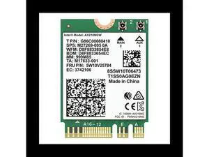 AX210NGW Card, Wi-Fi 6E 11AX Wireless Module Expand To 6GHz MU-MIMO Tri-Band Internal Network Adapter+Bluetooth 5.2 AX210NGW Card, Wi-Fi 6E 11AX Wireless Module Expand To 6GHz MU-MIMO Tri-Band Internal Network Adapter+Bluetooth 5.2