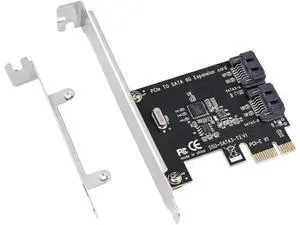 Superspeed PCI-E 2.0 X1 To 2 Ports SATA III 6GB/s Internal Converter PCI Express Controller Adapter Card For SATA HDD SSD Superspeed PCI-E 2.0 X1 To 2 Ports SATA III 6GB/s Internal Converter PCI Express Controller Adapter Card For SATA HDD SSD