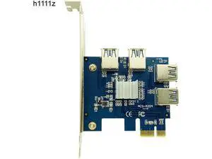 Riser Card PCIE 1 to 4 Multiplier Hub Adapter PCI Express 1x to 16x Slot 4 USB 3.0 Riser For Bitcoin BTC Miner Mining Device Riser Card PCIE 1 to 4 Multiplier Hub Adapter PCI Express 1x to 16x Slot 4 USB 3.0 Riser For Bitcoin BTC Miner Mining Device