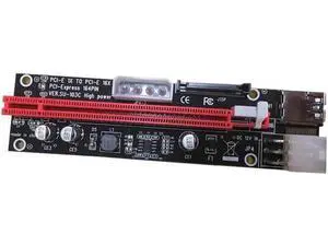 4pin 6pin SATA Power PCI Express 16X Sot Riser Card USB 3.0 PCI-E PCI-Express 1x to 16x PCIE Riser for Bitcoin Miner Mining 4pin 6pin SATA Power PCI Express 16X Sot Riser Card USB 3.0 PCI-E PCI-Express 1x to 16x PCIE Riser for Bitcoin Miner Mining