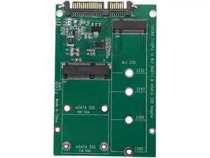 2 in 1 Mini PCI-E 2 Lane M.2 And mSATA SSD To SATA III 7+15 Pin Adapter 2 in 1 Mini PCI-E 2 Lane M.2 And mSATA SSD To SATA III 7+15 Pin Adapter