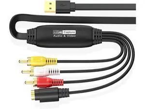 VHS to Digital Converter Male RCA to USB Audio Video Converter USB 2.0 Video Capture Card Convert VHS to Digital from VHS VCR Mini DV Hi8 DVD for MAC/PC VHS to Digital Converter Male RCA to USB Audio Video Converter USB 2.0 Video Capture Card Convert VHS to Digital from VHS VCR Mini DV Hi8 DVD for MAC/PC