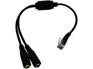 RJ9 Plug to Dual 3.5mm Jack for PC Headset to Avaya 1600 9600 SNOM Yealink Phones RJ9 Plug to Dual 3.5mm Jack for PC Headset to Avaya 1600 9600 SNOM Yealink Phones