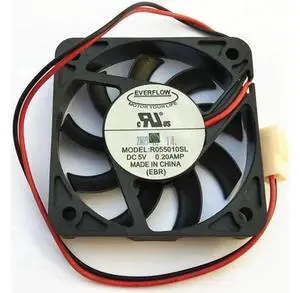 R055010SL For Everflow 5010 5cm Fan 2-Wire Ultra-Thin Mute 5cm 5V 0.20a 2100RPM R055010SL For Everflow 5010 5cm Fan 2-Wire Ultra-Thin Mute 5cm 5V 0.20a 2100RPM