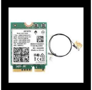 AX1675I Card+2XAntenna 6E M.2 Key E CNVio 2 Tri Band 2.4G/5G/6Ghz Wireless Card AX211 BT 5.2 Support Win 10 AX1675I Card+2XAntenna 6E M.2 Key E CNVio 2 Tri Band 2.4G/5G/6Ghz Wireless Card AX211 BT 5.2 Support Win 10