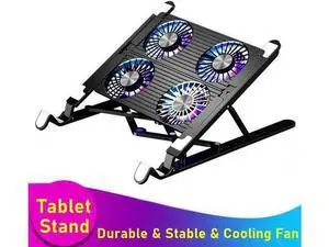 Laptop Tablet Stand, Foldable Detachable Computer Stand with 4 High-speed Cooling Fan, Ergonomic Adjustable Laptop Tablet Riser Compatible with All Laptop Tablets 11-17.3" Laptop Tablets MacBook Pro Laptop Tablet Stand, Foldable Detachable Computer Stand with 4 High-speed Cooling Fan, Ergonomic Adjustable Laptop Tablet Riser Compatible with All Laptop Tablets 11-17.3" Laptop Tablets MacBook Pro