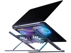 Adjustable Laptop Tablet Stand with Dual High-speed Cooling Fan, Foldable Computer Riser, Ergonomic Computer Stand,Compatible with All 11-17.3 Inches Tablet or Laptop Notebook, MacBook, Air, Pro Adjustable Laptop Tablet Stand with Dual High-speed Cooling Fan, Foldable Computer Riser, Ergonomic Computer Stand,Compatible with All 11-17.3 Inches Tablet or Laptop Notebook, MacBook, Air, Pro