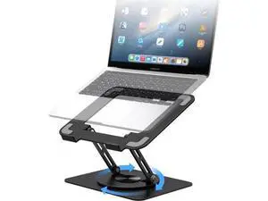 Laptop Stand for Desk, Adjustable Laptop Riser with 360° Rotating Base, Ergonomic Laptop stand with Multi-Angle Stand and Heat-Vent, Foldable&Portable Laptop Stand, fits for 10-16" Laptops (Black) Laptop Stand for Desk, Adjustable Laptop Riser with 360° Rotating Base, Ergonomic Laptop stand with Multi-Angle Stand and Heat-Vent, Foldable&Portable Laptop Stand, fits for 10-16" Laptops (Black)