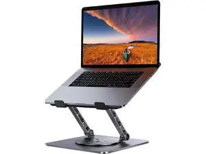 Adjustable Laptop Stand with 360° Rotation - Laptop Riser with 360 Rotating Base, Ergonomic Notebook Stand Compatible with Air, Pro, Dell, HP, Lenovo More 10-17.3" Laptops (Gray) Adjustable Laptop Stand with 360° Rotation - Laptop Riser with 360 Rotating Base, Ergonomic Notebook Stand Compatible with Air, Pro, Dell, HP, Lenovo More 10-17.3" Laptops (Gray)