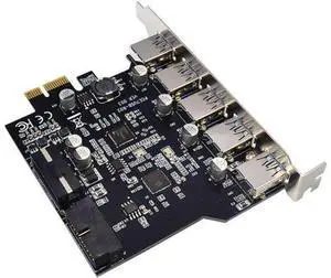 5 Port PCI-E to USB 3.0 HUB PCI Express Expansion Card Adapter 5 Gbps Speed Reliable NEC Chipset For Windows XP/ Vista/Win7/8/10 5 Port PCI-E to USB 3.0 HUB PCI Express Expansion Card Adapter 5 Gbps Speed Reliable NEC Chipset For Windows XP/ Vista/Win7/8/10