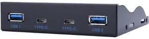 Dual 5Gb/s USB 3.1 Type-C + USB 3.0 HUB 19Pin USB to Dual USB3.0 USB-C adapte 3.5 Front Panel Floppy Disk Bay Dual 5Gb/s USB 3.1 Type-C + USB 3.0 HUB 19Pin USB to Dual USB3.0 USB-C adapte 3.5 Front Panel Floppy Disk Bay