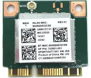 For RTL8723BE Wifi 300Mbps Compatible Bluetooth 4.0 MINI PCI-E Card 753077-001 for 470 455 450 G2 For RTL8723BE Wifi 300Mbps Compatible Bluetooth 4.0 MINI PCI-E Card 753077-001 for 470 455 450 G2