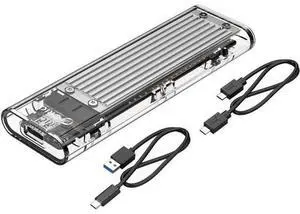NVME SSD Enclosure, M.2 NVME to USB C USB 3.1 Adapter with Case, Tool-Free USB3.1 Type-C Gen2 10Gbps to M.2 SSD Enclosure, Fit for 2230/2242/2260/2280 PCIe NVMe M-Key SSD -Silver NVME SSD Enclosure, M.2 NVME to USB C USB 3.1 Adapter with Case, Tool-Free USB3.1 Type-C Gen2 10Gbps to M.2 SSD Enclosure, Fit for 2230/2242/2260/2280 PCIe NVMe M-Key SSD -Silver