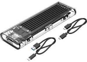 NVME SSD Enclosure, M.2 NVME to USB C USB 3.1 Adapter with Case, Tool-Free USB3.1 Type-C Gen2 10Gbps to M.2 SSD Enclosure, Fit for 2230/2242/2260/2280 PCIe NVMe M-Key SSD -Black NVME SSD Enclosure, M.2 NVME to USB C USB 3.1 Adapter with Case, Tool-Free USB3.1 Type-C Gen2 10Gbps to M.2 SSD Enclosure, Fit for 2230/2242/2260/2280 PCIe NVMe M-Key SSD -Black