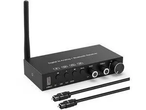 USB 192KHz DAC Digital to Analog Converter with Headphone AmplifierBuilt-in Bluetooth V5.0 ReceiverMusic PlayerVolume Adjustable Digital SPDIF TOSLINK to Stereo L/R and 3.5mm Jack USB 192KHz DAC Digital to Analog Converter with Headphone AmplifierBuilt-in Bluetooth V5.0 ReceiverMusic PlayerVolume Adjustable Digital SPDIF TOSLINK to Stereo L/R and 3.5mm Jack
