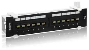 Patch Panel 12 Port Cat6 10G Support, Network Patch Panel UTP 10-Inch, Wallmount 1U Ethernet Patch Panel Punch Down Block for Cat6, Cat5e, Cat5 Cabling Patch Panel 12 Port Cat6 10G Support, Network Patch Panel UTP 10-Inch, Wallmount 1U Ethernet Patch Panel Punch Down Block for Cat6, Cat5e, Cat5 Cabling