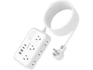 Extension Cord 15 ft, Surge Protector Power Strip with 6 Widely Outlets 4 USB Ports, Flat Plug, Wall Mount Outlet Extender, 1080 Joules, Multiple Outlets for Indoor Home Office, Dorm Room Essentials Extension Cord 15 ft, Surge Protector Power Strip with 6 Widely Outlets 4 USB Ports, Flat Plug, Wall Mount Outlet Extender, 1080 Joules, Multiple Outlets for Indoor Home Office, Dorm Room Essentials