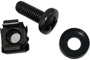 60-Pack M6 x 16mm Screws and Cage Nuts for Server Shelf Cabinets Rack Mount 1U 2U 6U 12U Rack Screw cage nut - Black 60-Pack M6 x 16mm Screws and Cage Nuts for Server Shelf Cabinets Rack Mount 1U 2U 6U 12U Rack Screw cage nut - Black
