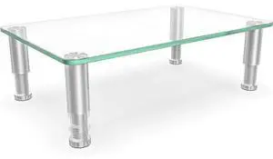 Clear Computer Monitor Stand Riser with Height Adjustable Multi Media Desktop Stand for Flat Screen LCD LED, Laptop/Notebook/Xbox One,HD01T-002 Clear Computer Monitor Stand Riser with Height Adjustable Multi Media Desktop Stand for Flat Screen LCD LED, Laptop/Notebook/Xbox One,HD01T-002