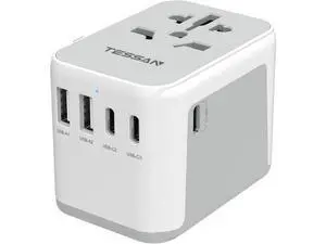 TESSAN Universal Travel Adapter, International Power Adapter 5.6A 28W 3 USB C 2 USB A Ports, Travel Worldwide Plug Adaptor, Outlet Wall Charger for Europe UK EU AUS (Type C/G/A/I) TESSAN Universal Travel Adapter, International Power Adapter 5.6A 28W 3 USB C 2 USB A Ports, Travel Worldwide Plug Adaptor, Outlet Wall Charger for Europe UK EU AUS (Type C/G/A/I)