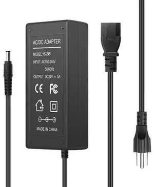 24V 5A AC DC Power Supply Adapter, 120W AC Adapter, 100-240V 50-60Hz AC to DC 24 Volt 5 Amp Power Cord, 5.5mm x 2.5mm Barrel Plug, 24VDC Power Supply Transformer 24V 5A AC DC Power Supply Adapter, 120W AC Adapter, 100-240V 50-60Hz AC to DC 24 Volt 5 Amp Power Cord, 5.5mm x 2.5mm Barrel Plug, 24VDC Power Supply Transformer