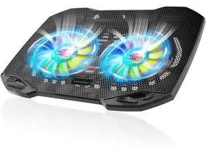 Laptop Cooling Pad, Gaming Laptop Cooler with 2 Quiet Big Fans, RGB 7 Color Light Change, Portable USB Laptop Stand 11 to 15.6 Inch, Slim and Easy Carry Working Study Outdoor Travel, 2020 Laptop Cooling Pad, Gaming Laptop Cooler with 2 Quiet Big Fans, RGB 7 Color Light Change, Portable USB Laptop Stand 11 to 15.6 Inch, Slim and Easy Carry Working Study Outdoor Travel, 2020