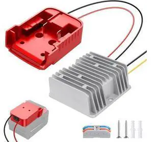 DC Power Aadpter for Milwaukee M18 Battery 18V to 12V Step Down Voltage Converter 15A MAX 180W Inverter Automatic Buck Converter DC Voltage Regulator with Upgraded Low Voltage Protection and Switch DC Power Aadpter for Milwaukee M18 Battery 18V to 12V Step Down Voltage Converter 15A MAX 180W Inverter Automatic Buck Converter DC Voltage Regulator with Upgraded Low Voltage Protection and Switch