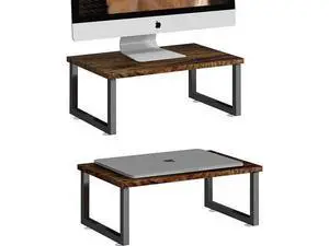 Simple Trending 2 Pack Monitor Stand Riser, Wood Desk Storage Organizer for Office Laptop, Computer, Antique Brown Simple Trending 2 Pack Monitor Stand Riser, Wood Desk Storage Organizer for Office Laptop, Computer, Antique Brown