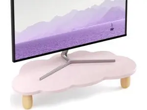 Monitor Stand Riser, Cloud-Shaped Sturdy Wood Computer Monitor Riser, Laptop Monitor Stand, Multi-Purpose Desktop Organizer Riser for Computer, Laptop, Printer, TV, Purple Monitor Stand Riser, Cloud-Shaped Sturdy Wood Computer Monitor Riser, Laptop Monitor Stand, Multi-Purpose Desktop Organizer Riser for Computer, Laptop, Printer, TV, Purple