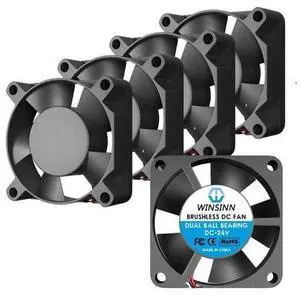 WINSINN 30mm Fan 12V, 3D Printer Micro 12 Volt Fans 3010 Dual Ball Bearing, Brushless Cooling 30mmx10mm 2PIN (Pack of 5Pcs) WINSINN 30mm Fan 12V, 3D Printer Micro 12 Volt Fans 3010 Dual Ball Bearing, Brushless Cooling 30mmx10mm 2PIN (Pack of 5Pcs)