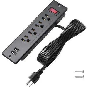 Mountable Power Strip Recessed Power Strip with USB 4 Outlet 2 USB Multiple Protection Built in Conference Desk Counter Workbench for PC Home Electric Appliance ETL Listed(Black) Mountable Power Strip Recessed Power Strip with USB 4 Outlet 2 USB Multiple Protection Built in Conference Desk Counter Workbench for PC Home Electric Appliance ETL Listed(Black)