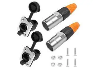 YACSEJAO RJ45 Interface Waterproof Sockets Connector, Right Angle RJ45 Panel Mount IP65 Waterproof Cat5/5e/6 8P8C Ethernet LAN Extension Coupler Assembly for Indoor Outdoor Network, 2 Pair YACSEJAO RJ45 Interface Waterproof Sockets Connector, Right Angle RJ45 Panel Mount IP65 Waterproof Cat5/5e/6 8P8C Ethernet LAN Extension Coupler Assembly for Indoor Outdoor Network, 2 Pair