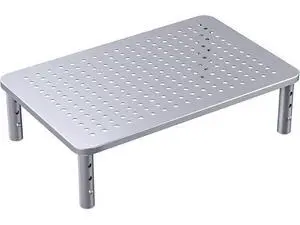 HUANUO Monitor Riser - 3 Height Adjustable Stand for Laptop, Computer, iMac, PC, Printer, Desktop Ergonomic Metal Monitor Riser with Mesh Platform HUANUO Monitor Riser - 3 Height Adjustable Stand for Laptop, Computer, iMac, PC, Printer, Desktop Ergonomic Metal Monitor Riser with Mesh Platform