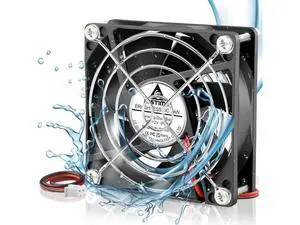 GDSTIME 80mm x 25mm 12V DC Waterproof IP67 Fan Dual Ball Bearing Small Brushless Cooling Fans 2-Pin for RV Fridge Micro Greenhouse AV Cabinets Ventilation GDSTIME 80mm x 25mm 12V DC Waterproof IP67 Fan Dual Ball Bearing Small Brushless Cooling Fans 2-Pin for RV Fridge Micro Greenhouse AV Cabinets Ventilation