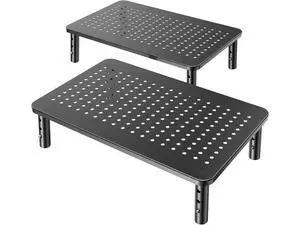 HUANUO Monitor Stand for Desk, Computer Monitor Stand Height Adjustable, Monitor Riser for 2 Monitors, Laptop Stand for Desk, 2 Pack, Black HUANUO Monitor Stand for Desk, Computer Monitor Stand Height Adjustable, Monitor Riser for 2 Monitors, Laptop Stand for Desk, 2 Pack, Black