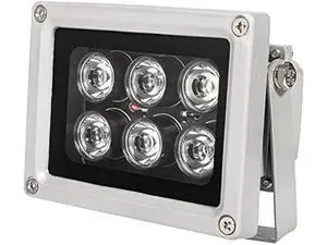 Infrared Illuminator, 850nm 6 LEDs 130 Feet 60 Degree Wide Angle IR Illuminator for Night Vision,Waterproof LED Infrared Light for CCTV Camera, Security Camera, No Power Adapter Infrared Illuminator, 850nm 6 LEDs 130 Feet 60 Degree Wide Angle IR Illuminator for Night Vision,Waterproof LED Infrared Light for CCTV Camera, Security Camera, No Power Adapter