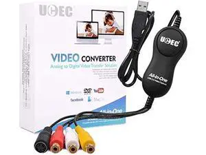 UCEC USB 2.0 Video Capture Card Device, VHS VCR TV to DVD Converter for Mac OS X PC Windows 7 8 10 11 UCEC USB 2.0 Video Capture Card Device, VHS VCR TV to DVD Converter for Mac OS X PC Windows 7 8 10 11